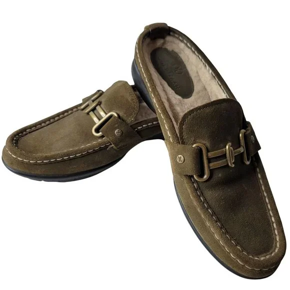 Cole Haan Moccasins (Olive Green) Womens COLE HAAN 204883 olive green suede loafers shoes sz  main image 3